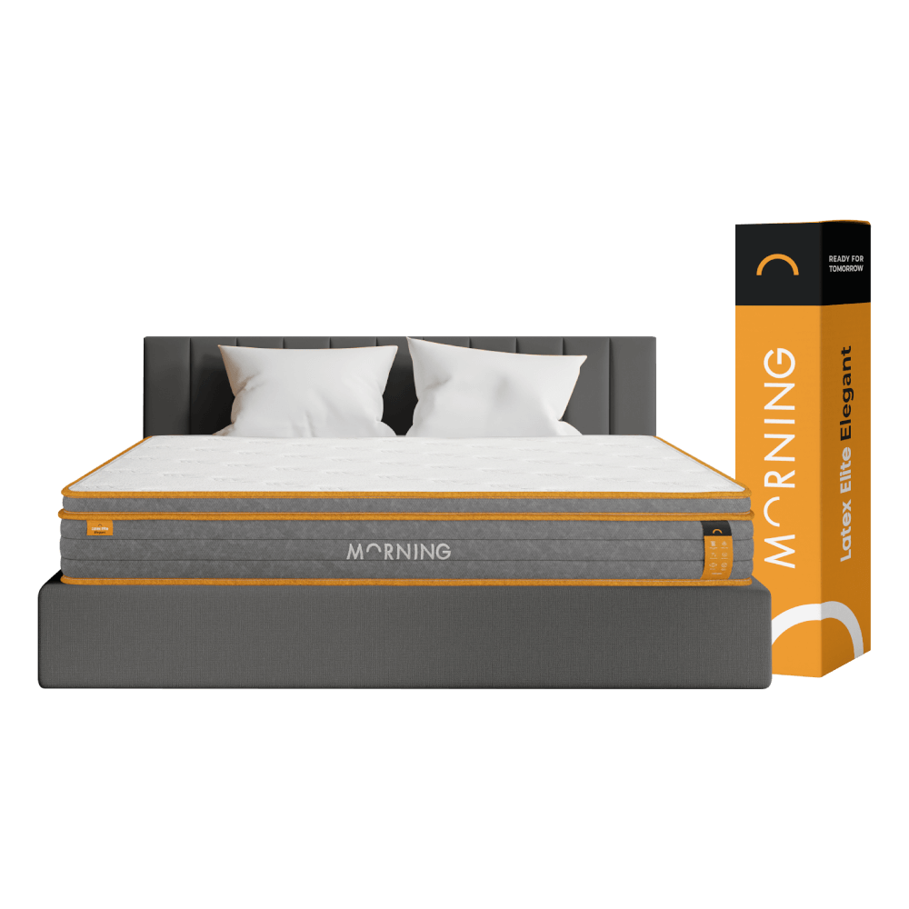 ที่นอนยางพาราแท้ ผสานสปริงหนาพิเศษ 3.5ฟุต MORNING SLEEP LATEX ELITE ELEGANT หนา 8 นิ้ว